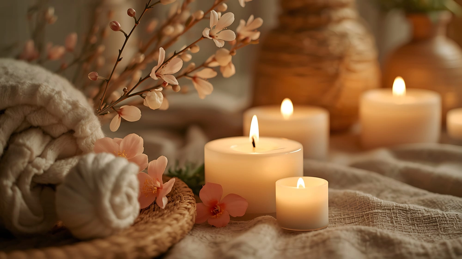 Sirima Miller – LEBENS(T)RAUM für Körper, Geist & Seele – Das Bild ist ein Archivfoto einer ruhigen Spa-Umgebung, das wahrscheinlich für Werbezwecke verwendet wurde.